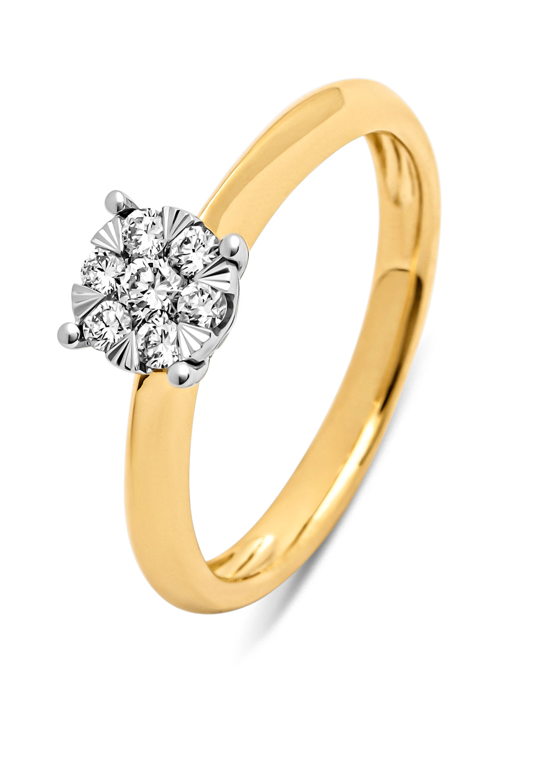 Gouden ring 18 kt, 0.25 ct diamant, Enchanted