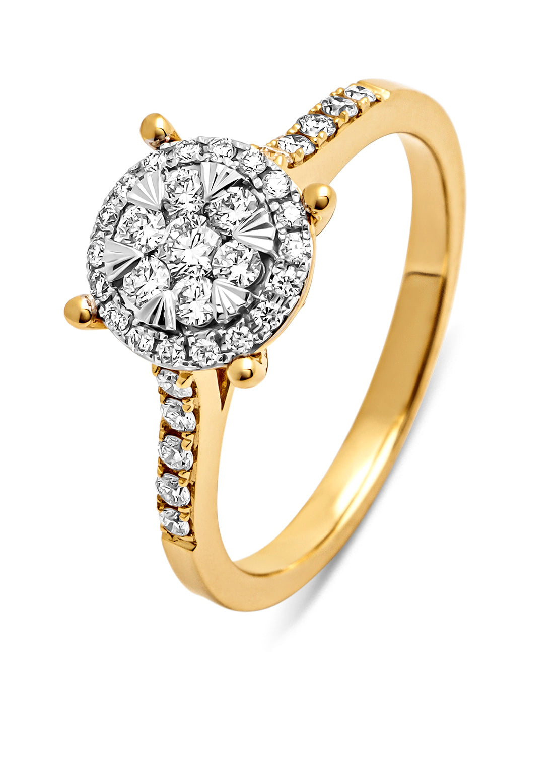 Gouden ring 18kt, 0.47 ct diamant, Enchanted