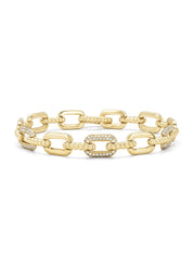 Yellow gold bracelet, 0.45 ct diamond, timeless treasures