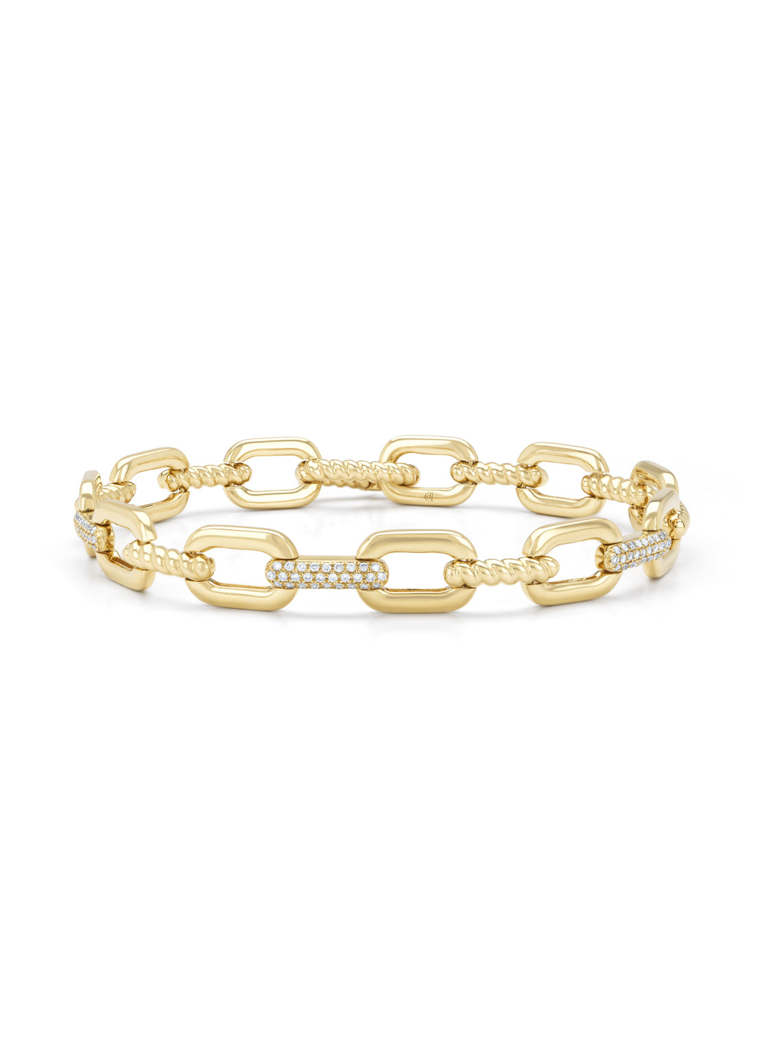 Yellow gold bracelet, 0.33 ct diamond, timeless treasures