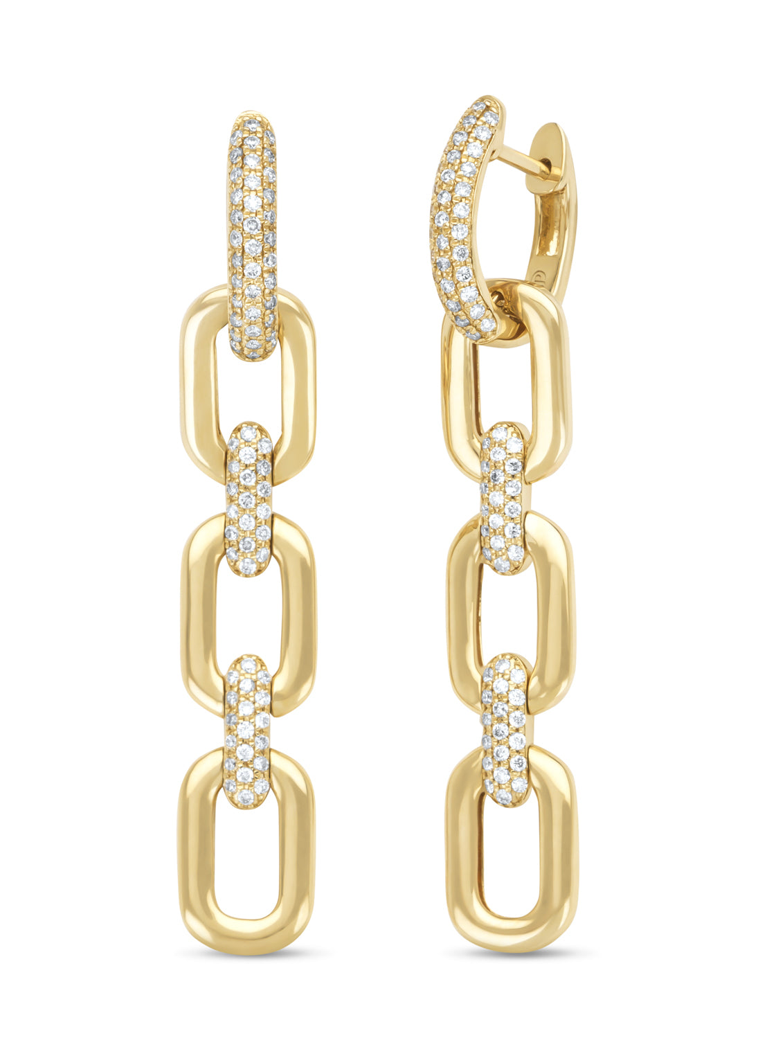 Geelgouden oorsieraden, 0.58 ct diamant, Timeless Treasures