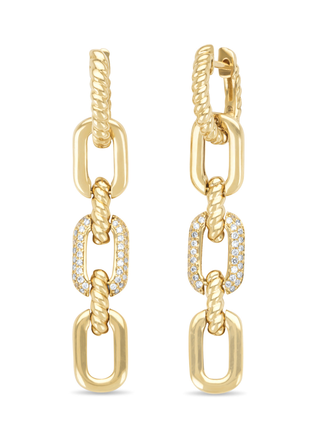 Geelgouden oorsieraden, 0.29 ct diamant, Timeless Treasures