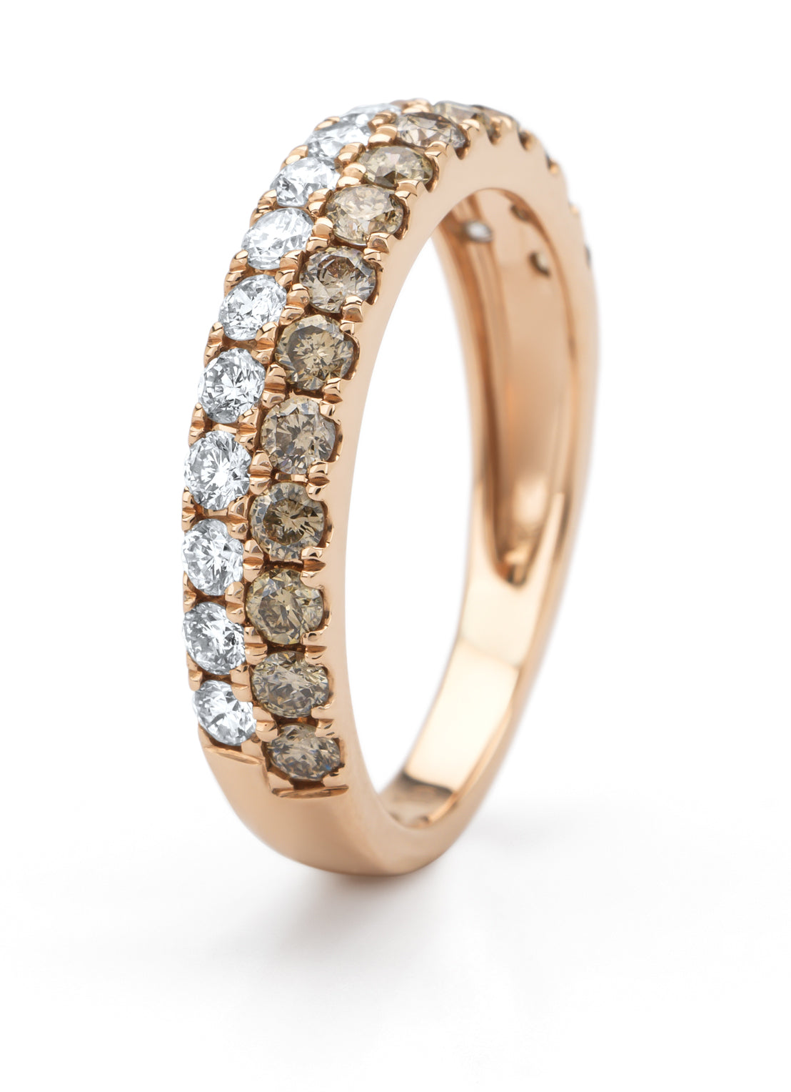 Rose gold ring, 1.02 ct diamond, Ensemble