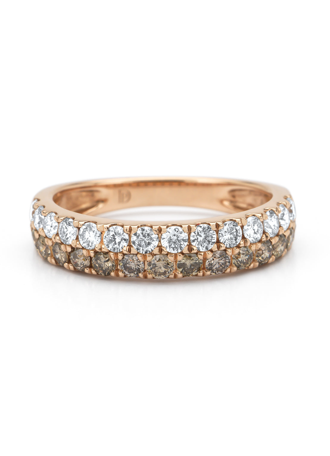 Rose gold ring, 1.02 ct diamond, Ensemble
