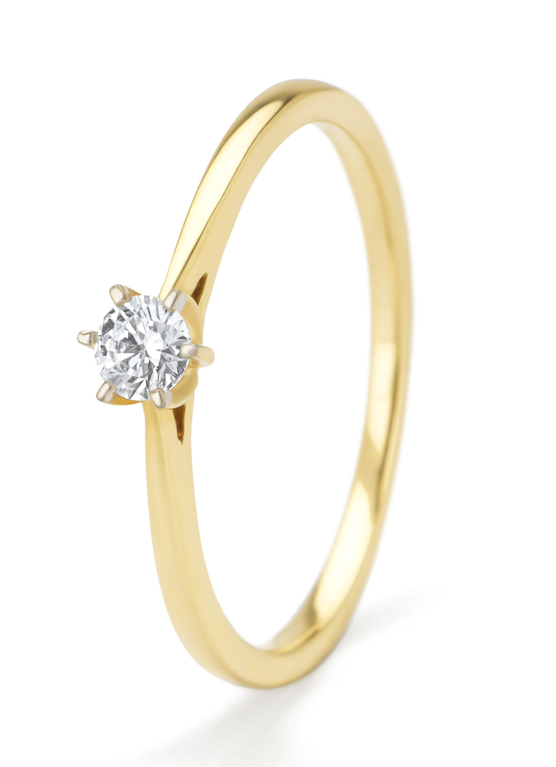 Golden Ring, 0.15 CT Diamant, Starlight
