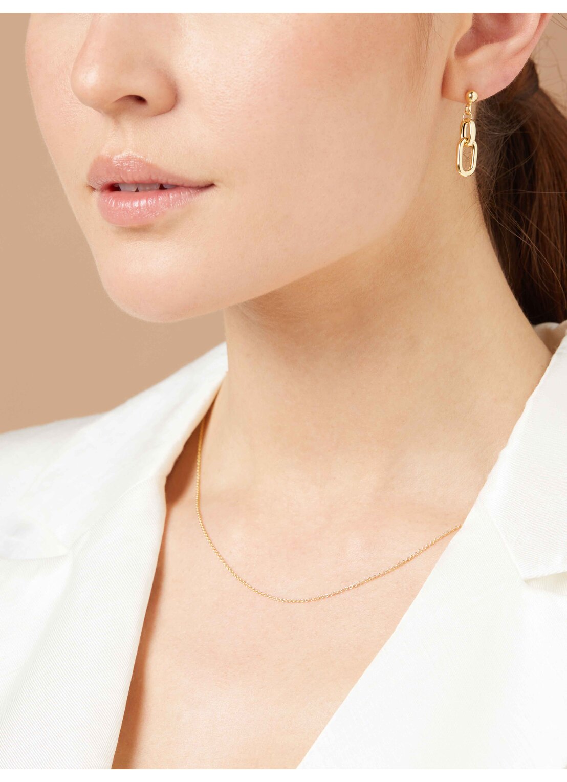 Geelgouden jasseron lengtecollier Timeless Treasures 45cm