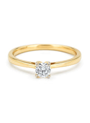 Gouden ring, 0.25 ct diamant, Starlight