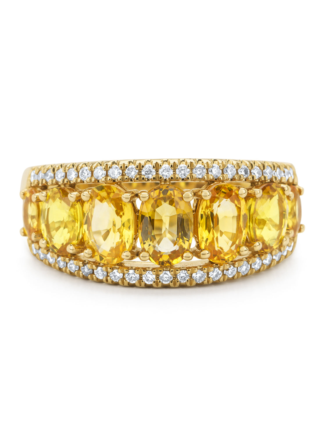 Yellow gold ring, 3.08 ct yellow sapphire, Eden