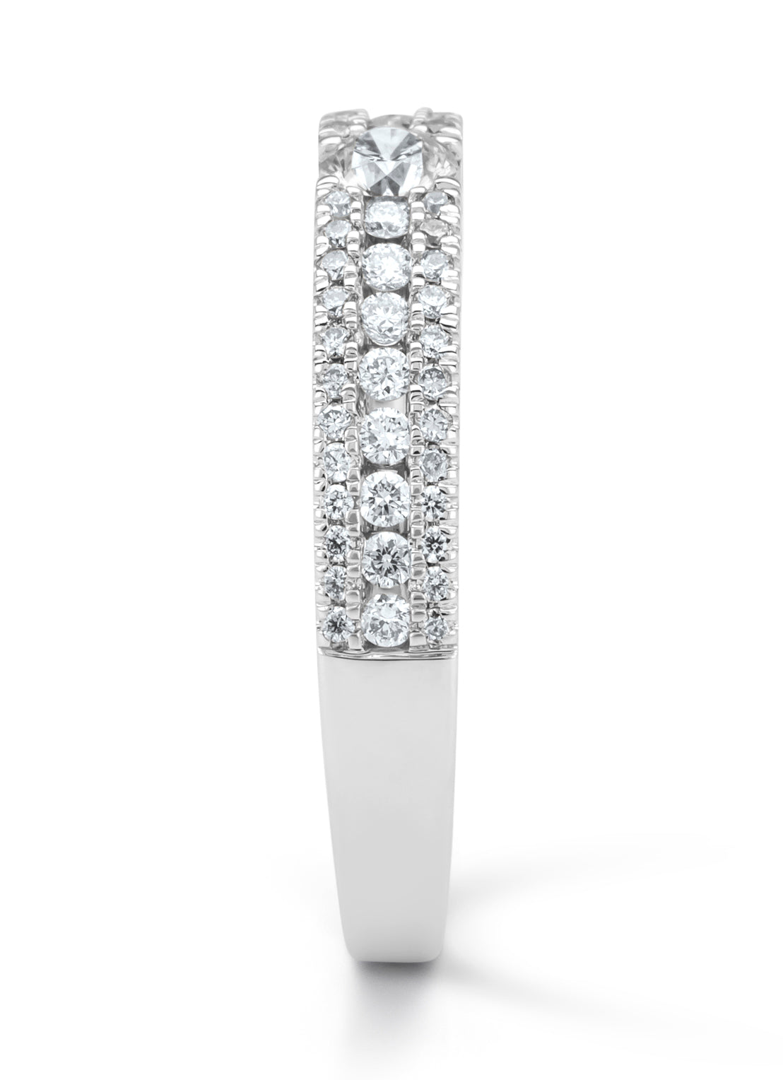 Witgouden ring, 0.49 ct diamant, Majestic