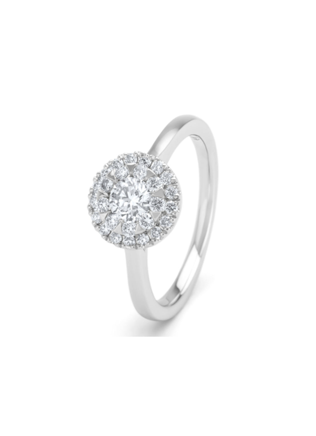 Witgouden ring, 0.62 ct diamant, Solitair