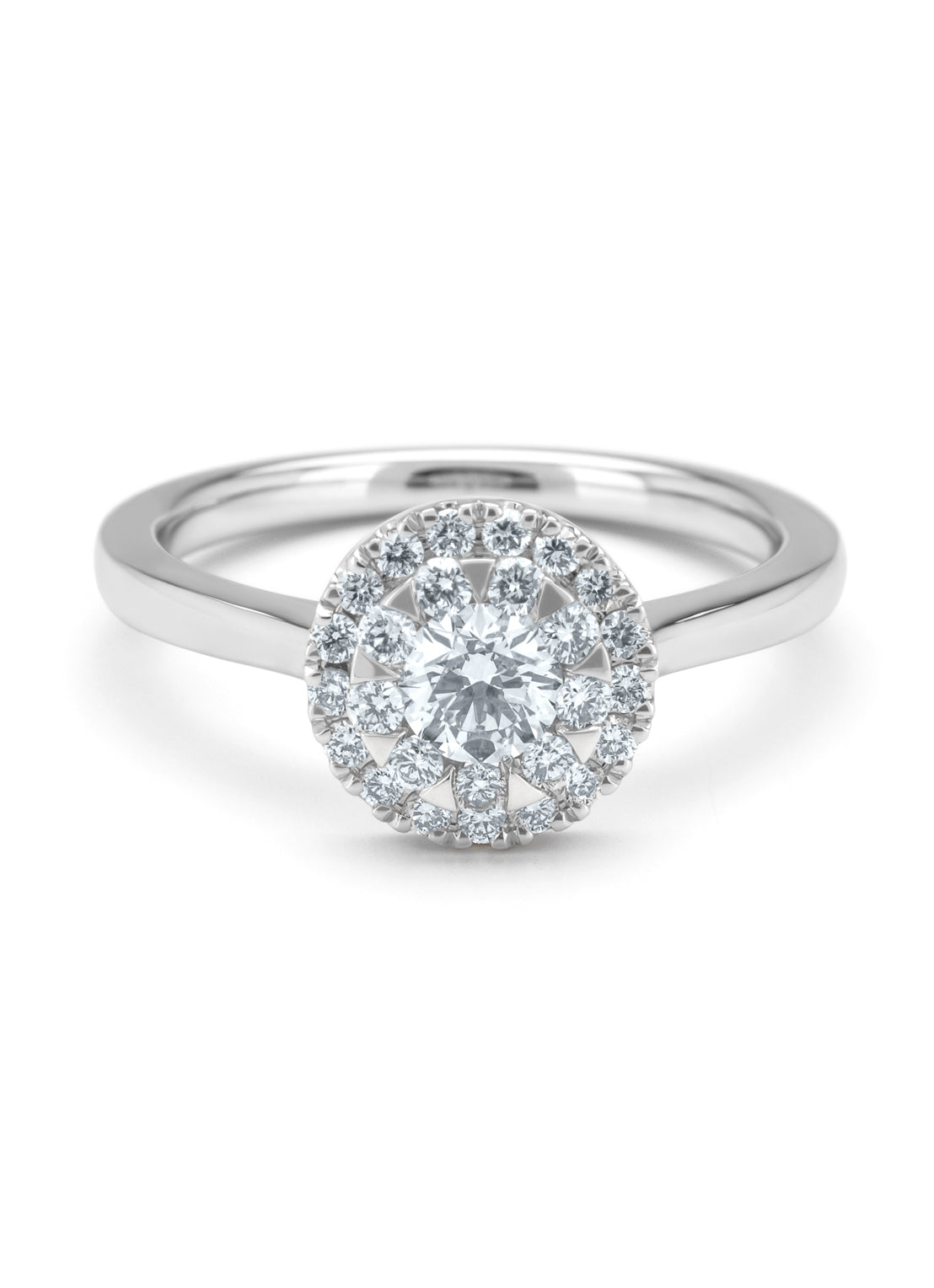 Witgouden ring, 0.62 ct diamant, Solitair