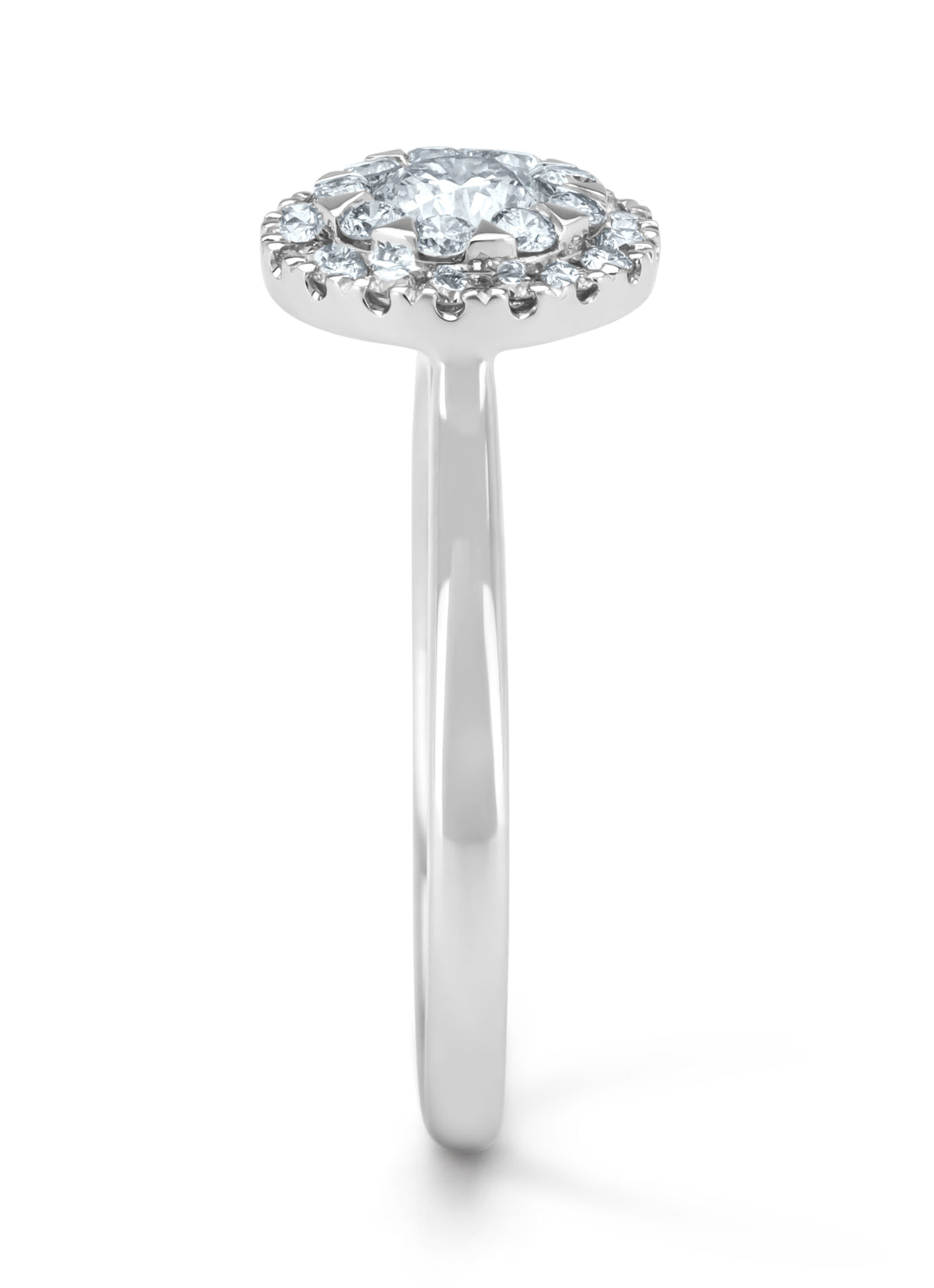 Witgouden ring, 0.62 ct diamant, Solitair