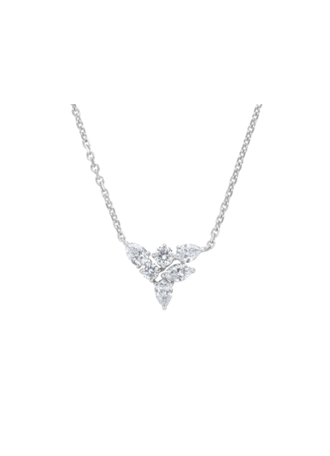 Witgouden collier, 0.77 ct diamant, Gallery