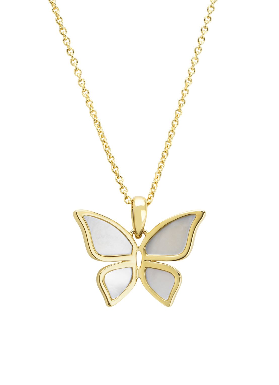 Yellow gold pendant Butterfly Kisses