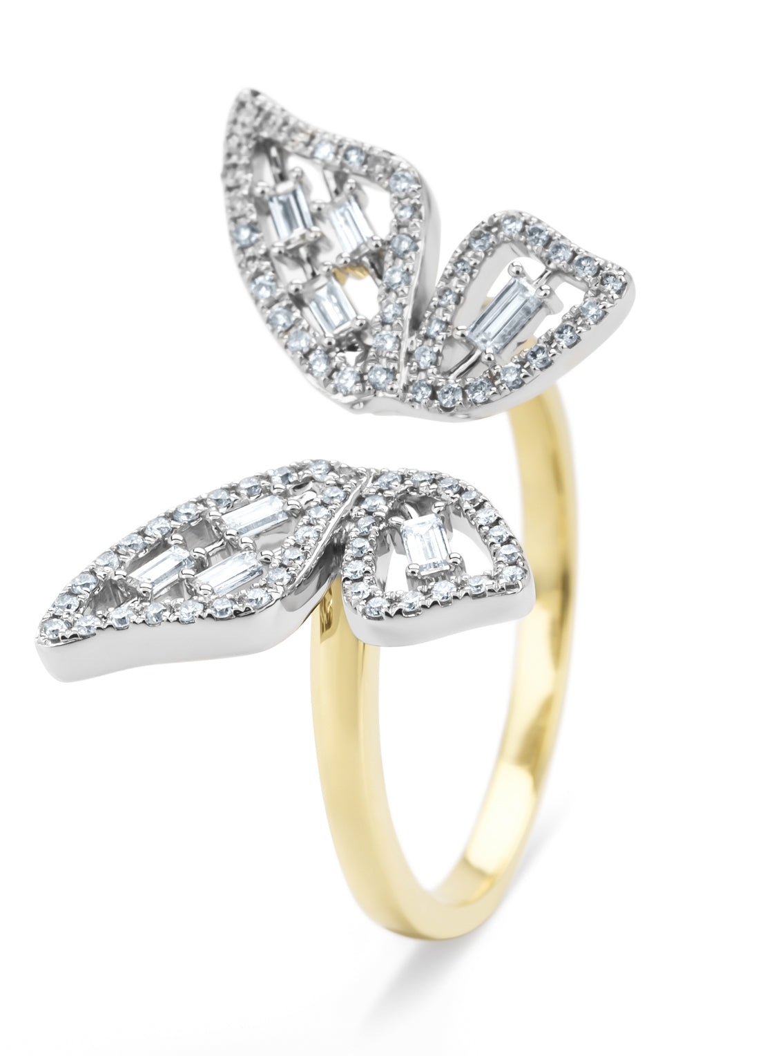 Golden Ring, 0.38 CT Diamant, Butterfly Kisses