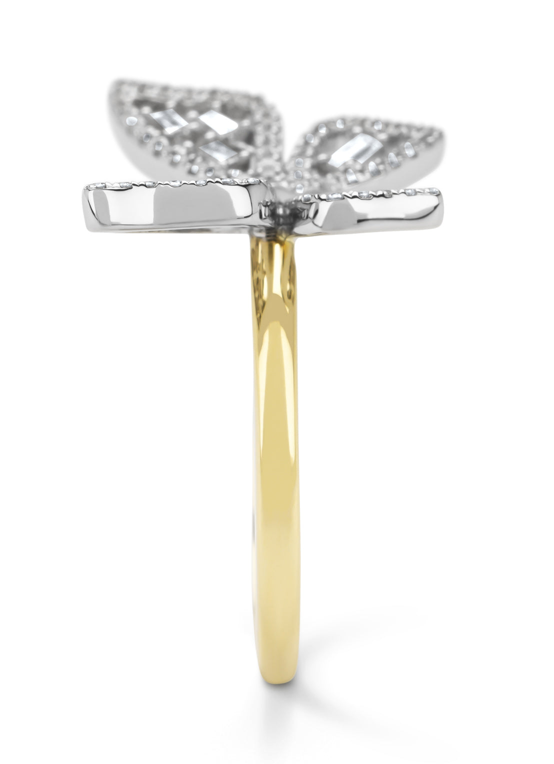 Gouden ring, 0.38 ct diamant, Butterfly Kisses