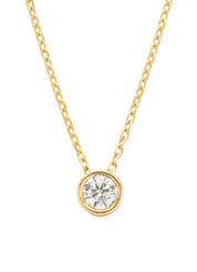 Yellow gold Collier, 0.20 CT Diamant, Hearts & Arrows