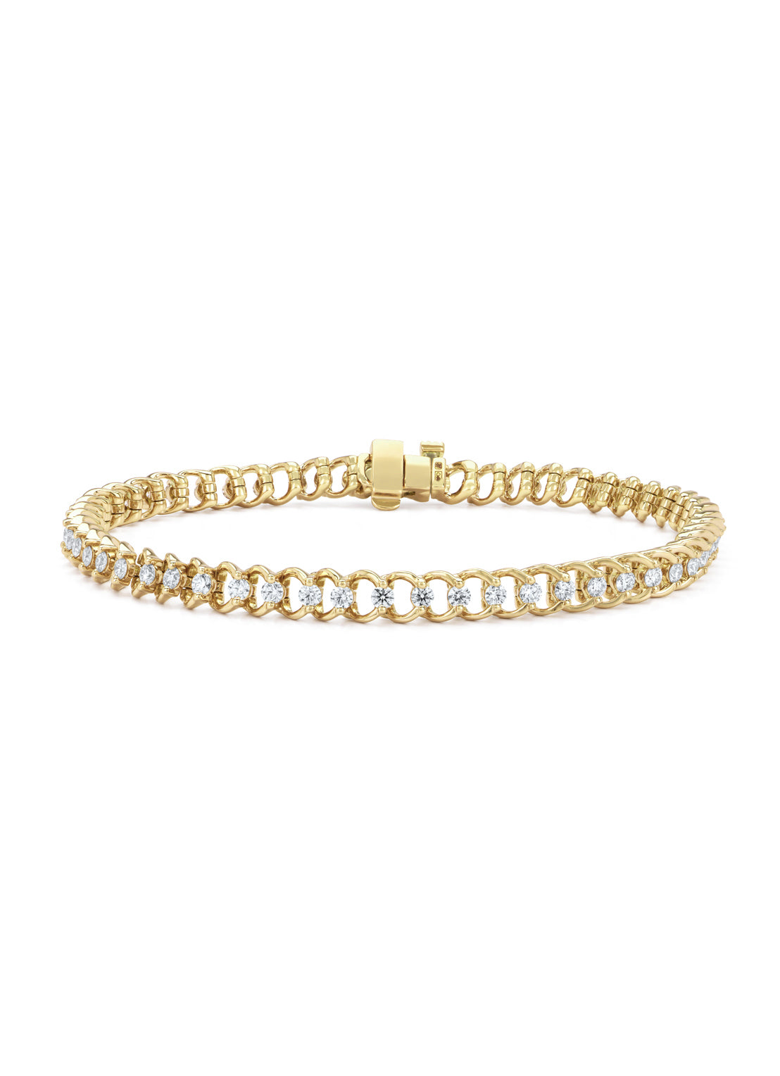 Geelgouden armband, 1.81 ct diamant, Hearts & Arrows
