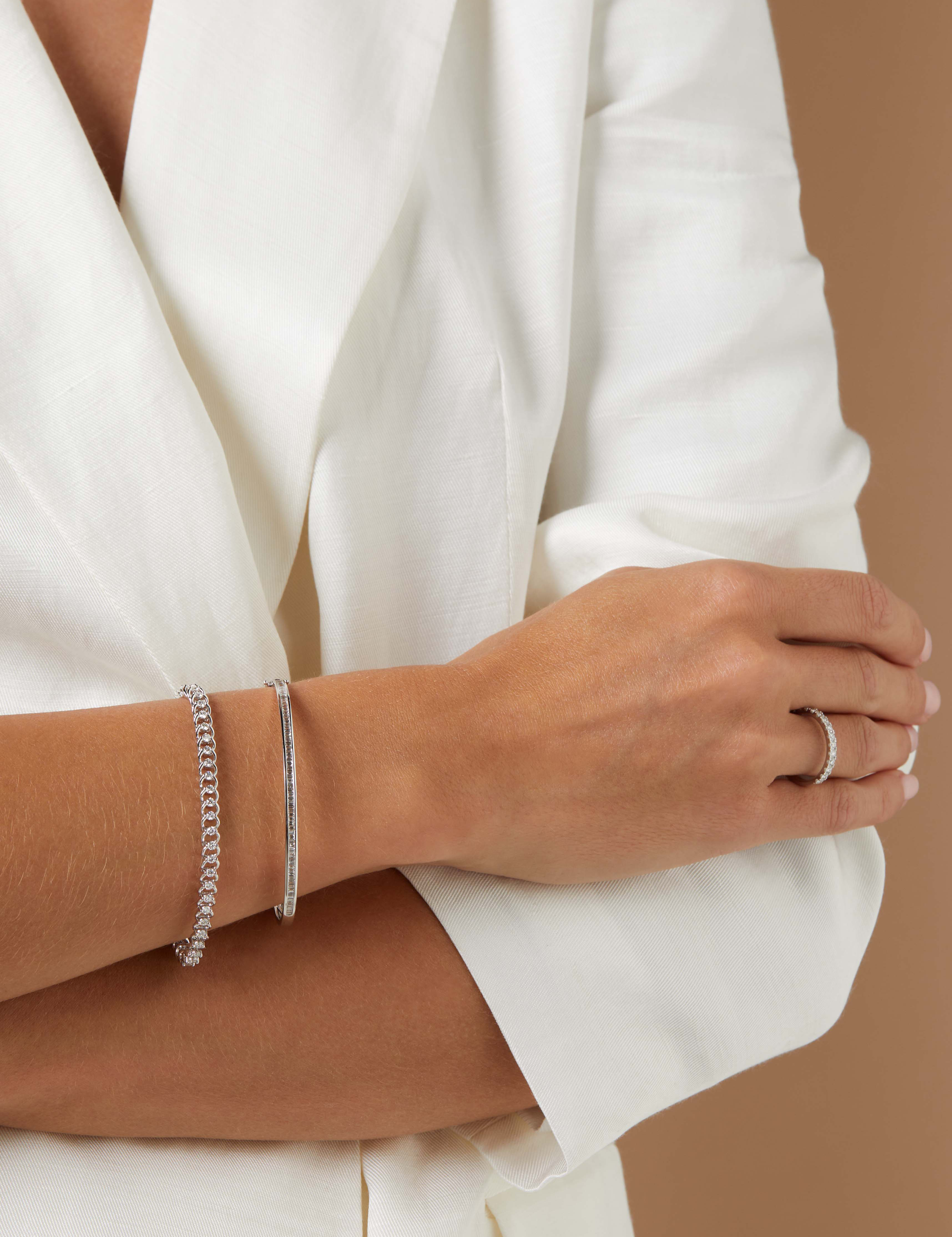 White gold bracelet, CT Diamant, Hearts Arrows