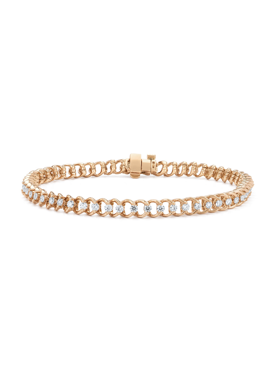 Roségouden Bracelet, 1.81 CT Diamant, Hearts & Arrows