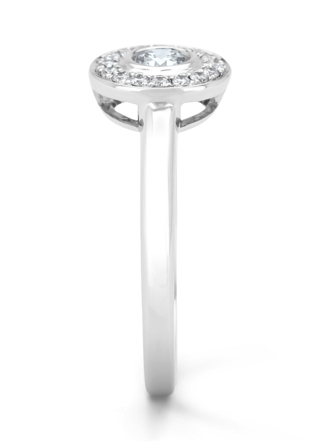 Witgouden ring, 0.32 ct diamant, Solitair