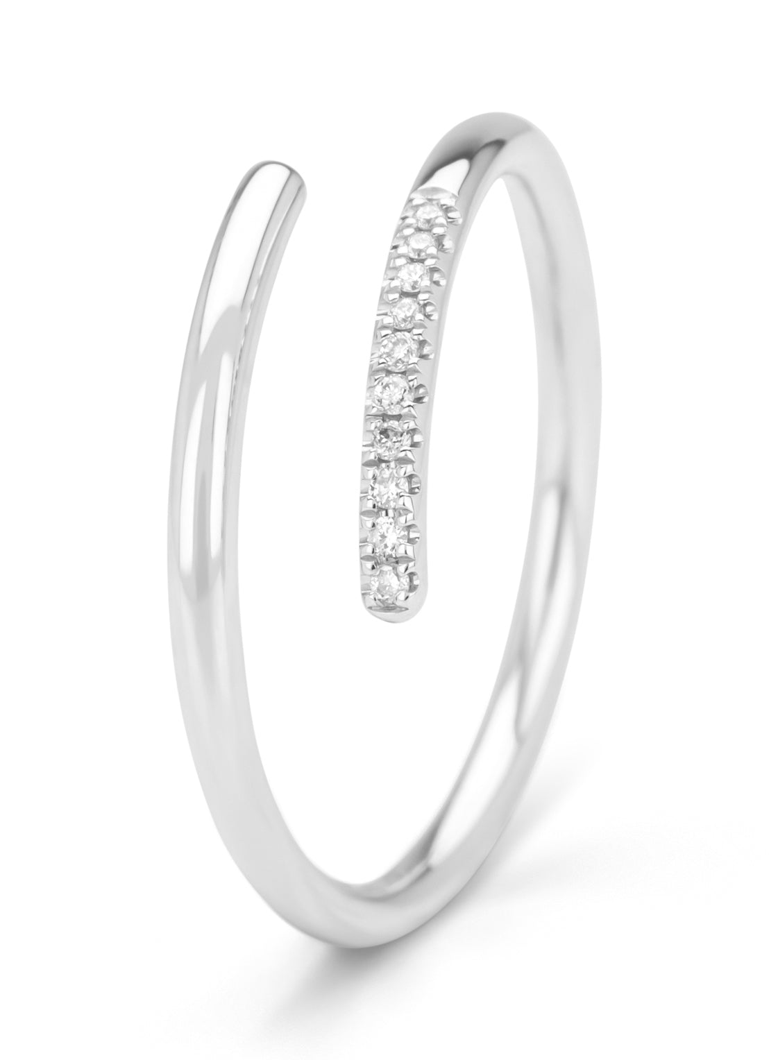 Witgouden ring, 0.04 ct diamant, La Dolce Vita