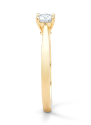 Geelgouden ring, 0.40 ct diamant, Solitair