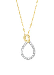 Golden Pendant, 0.06 CT Diamant, Ensemble