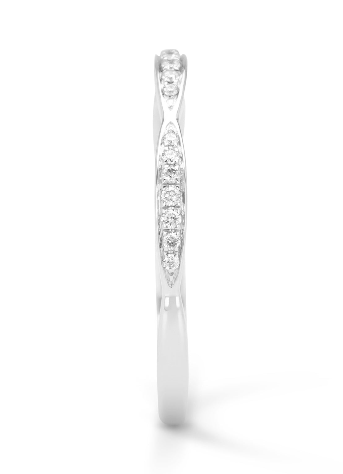 White gold ring, 0.09 ct diamond, ensemble
