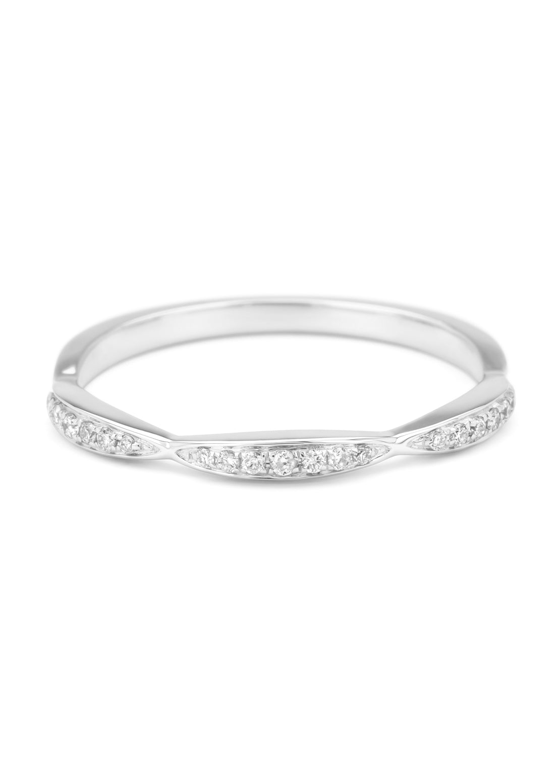 White gold ring, 0.09 ct diamond, ensemble