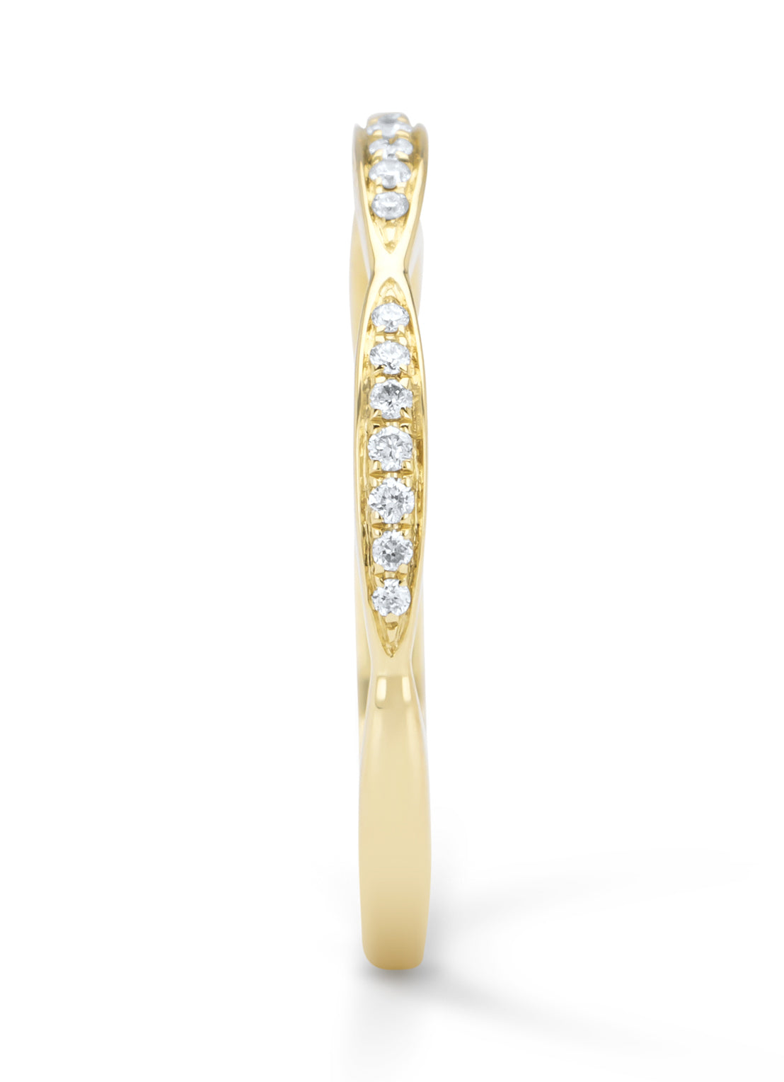 Yellow gold ring, 0.09 ct diamond, Ensemble