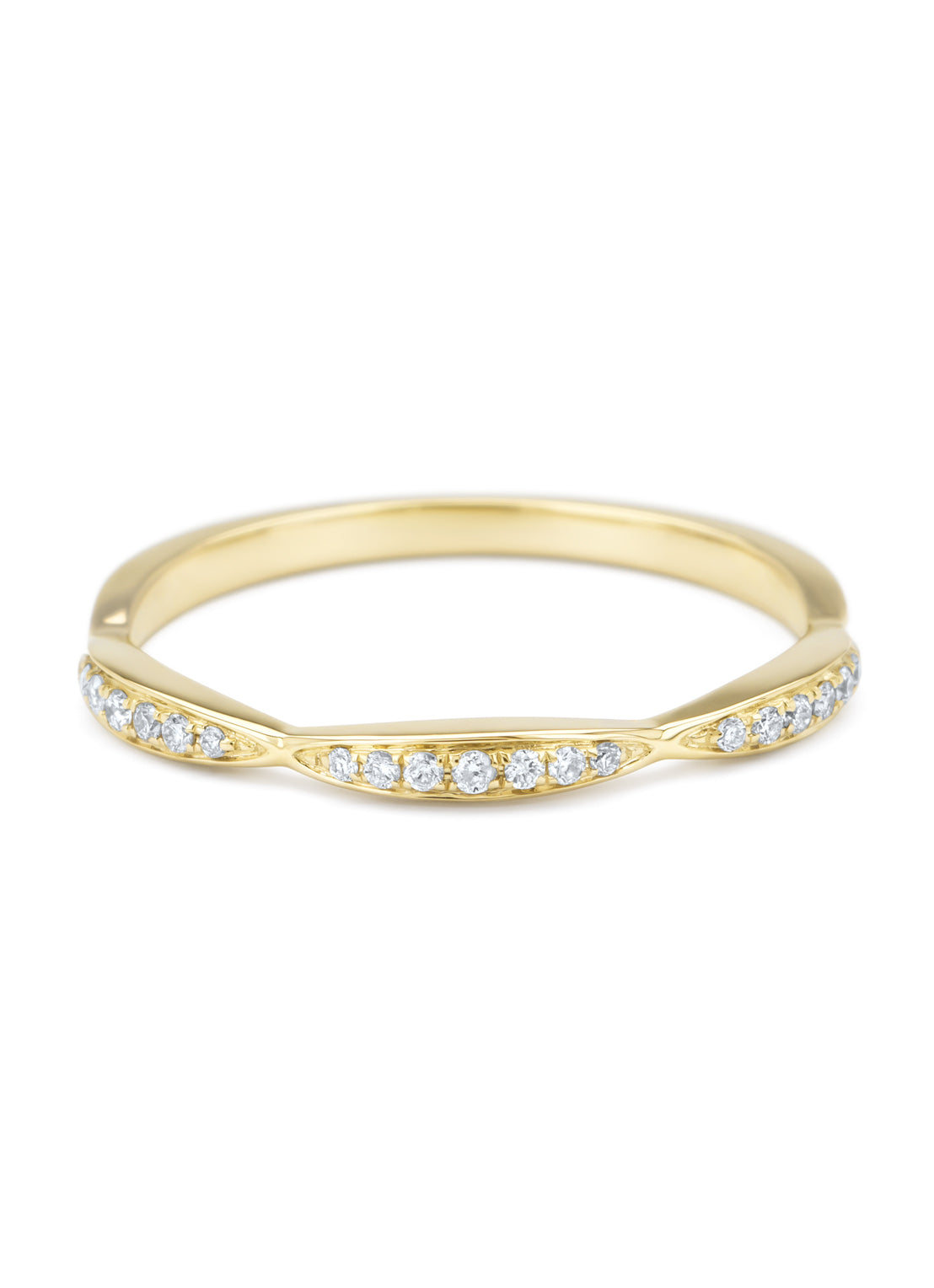 Yellow gold ring, 0.09 ct diamond, Ensemble