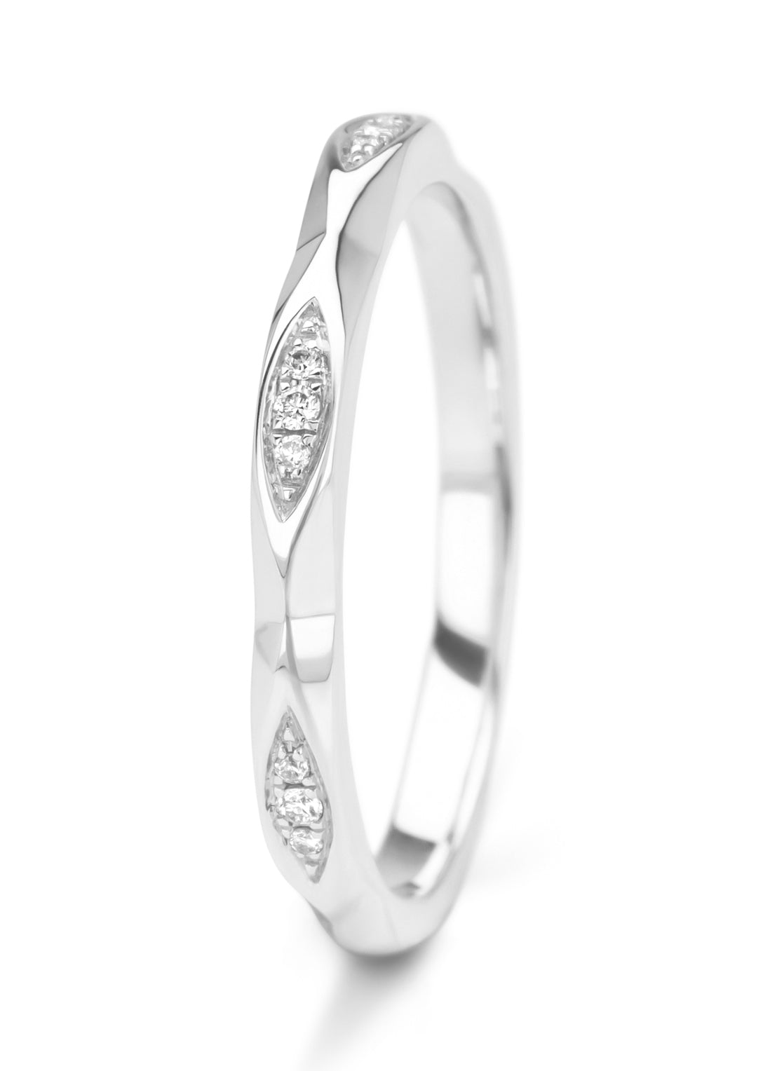 White gold ring, 0.03 ct diamond, Ensemble