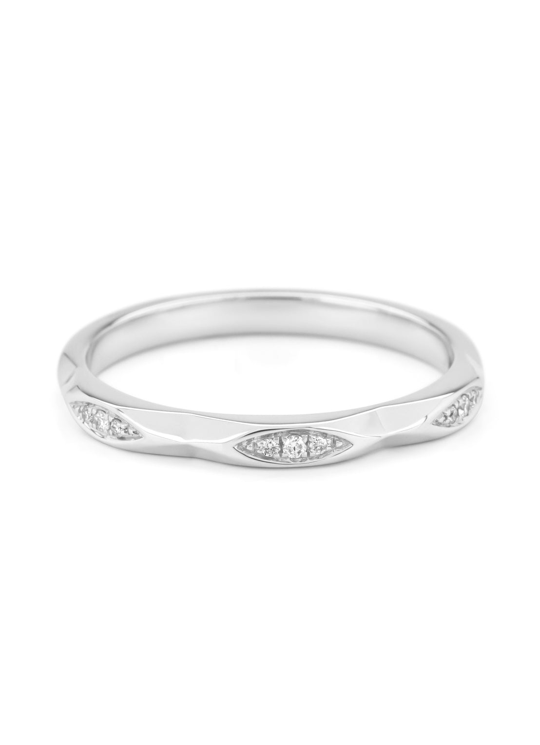 White gold ring, 0.03 ct diamond, Ensemble