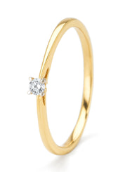 Golden Ring, 0.05 CT Diamant, Starlight