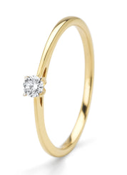 Golden Ring, 0.10 CT Diamant, Starlight