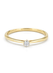 Gouden ring, 0.05 ct diamant, Starlight