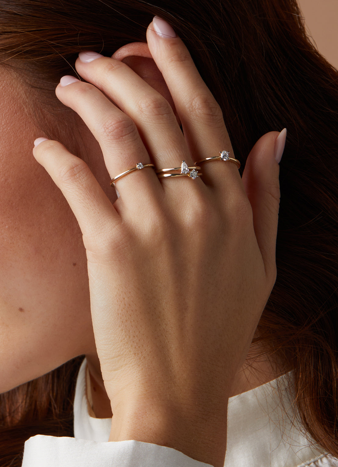 Golden Ring, 0.20 CT Diamant, Starlight
