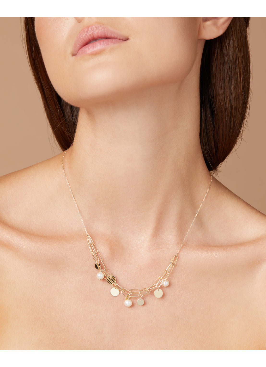 Geelgouden collier Marigold