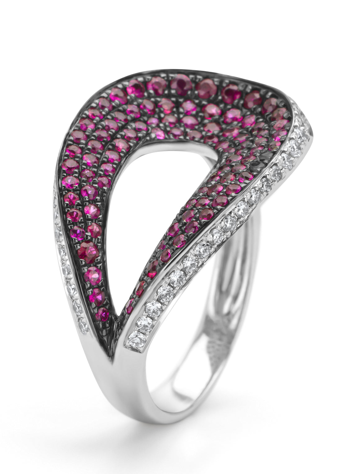 White gold ring, 0.41 CT Diamant, Majestic