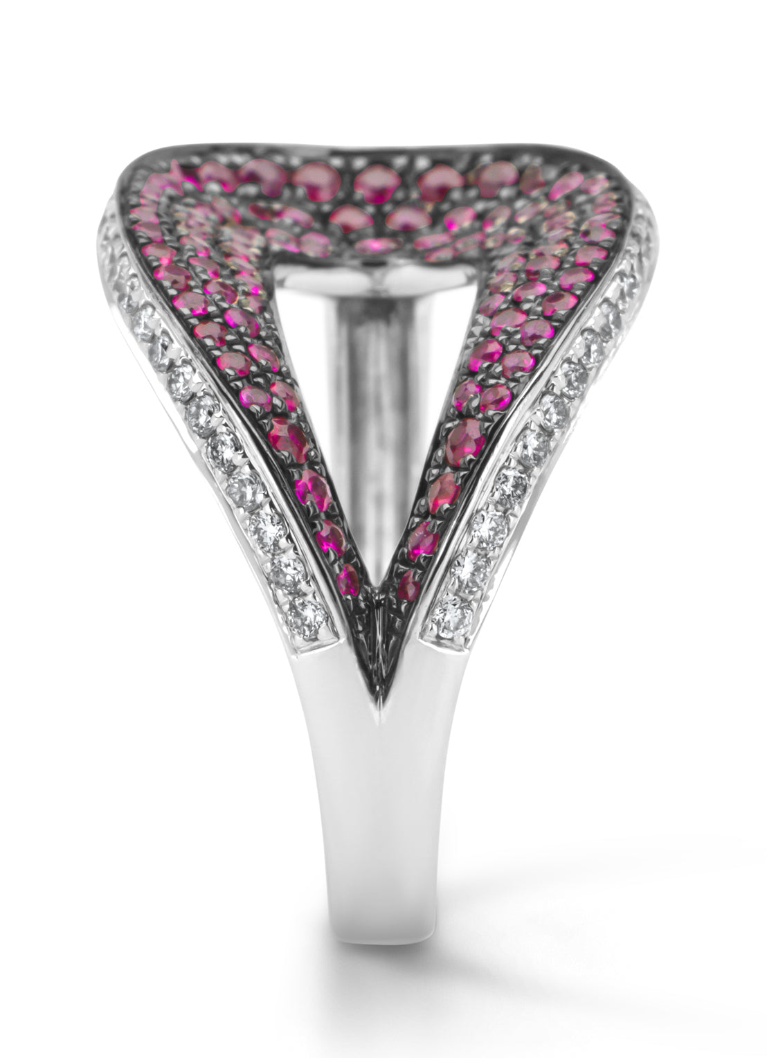 White gold ring, 0.41 CT Diamant, Majestic