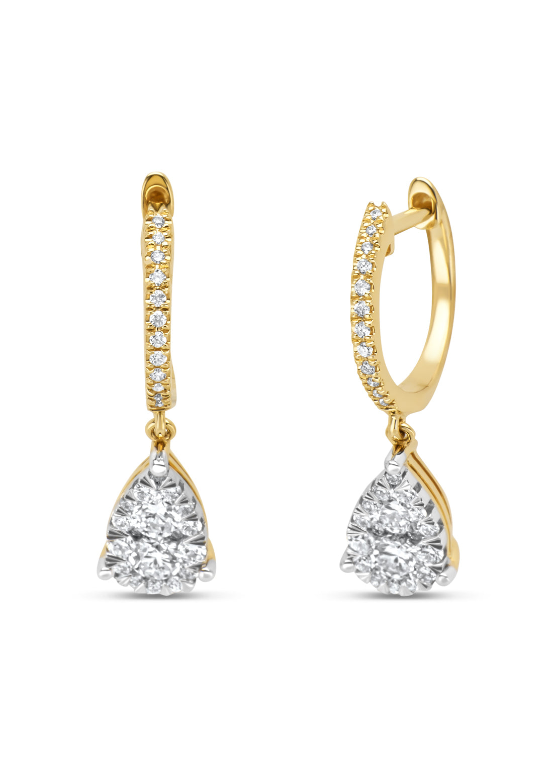 Gouden oorsieraden, 0.56 ct diamant, Enchanted