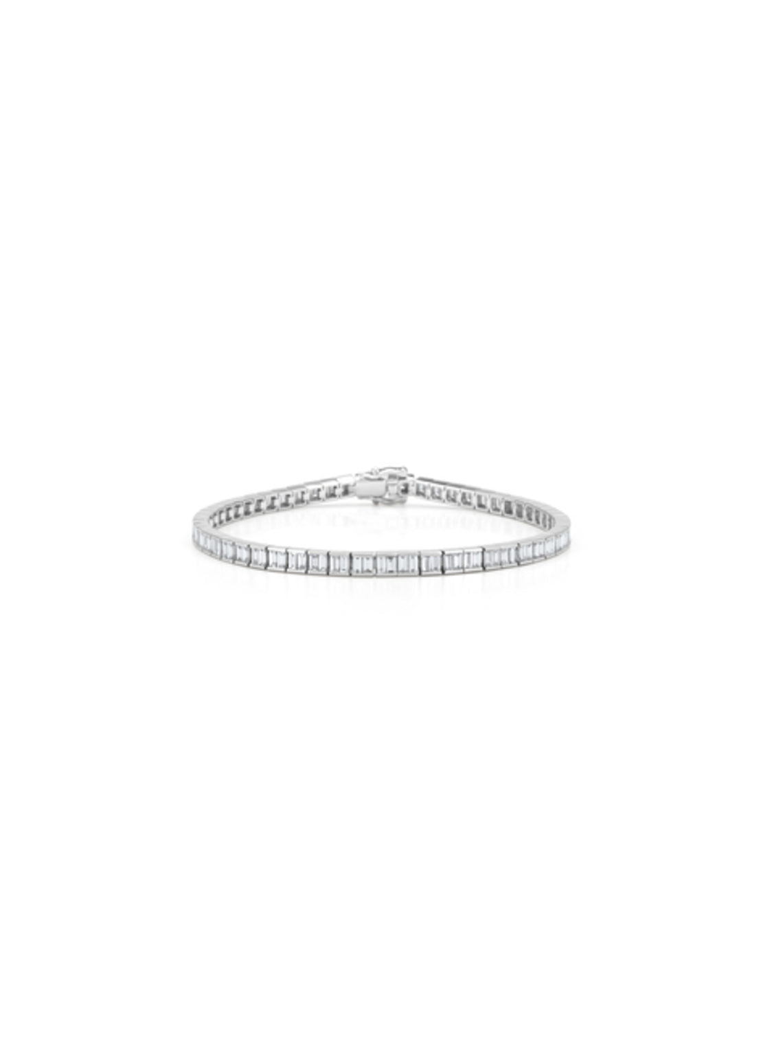 Witgouden armband, 3.31 ct diamant, Tennis bracelet