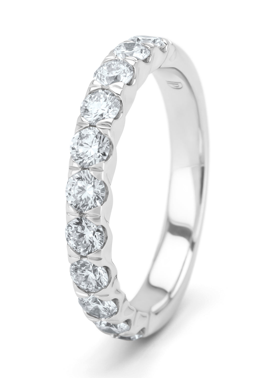 White gold ring, 1.00 ct diamond, gallery