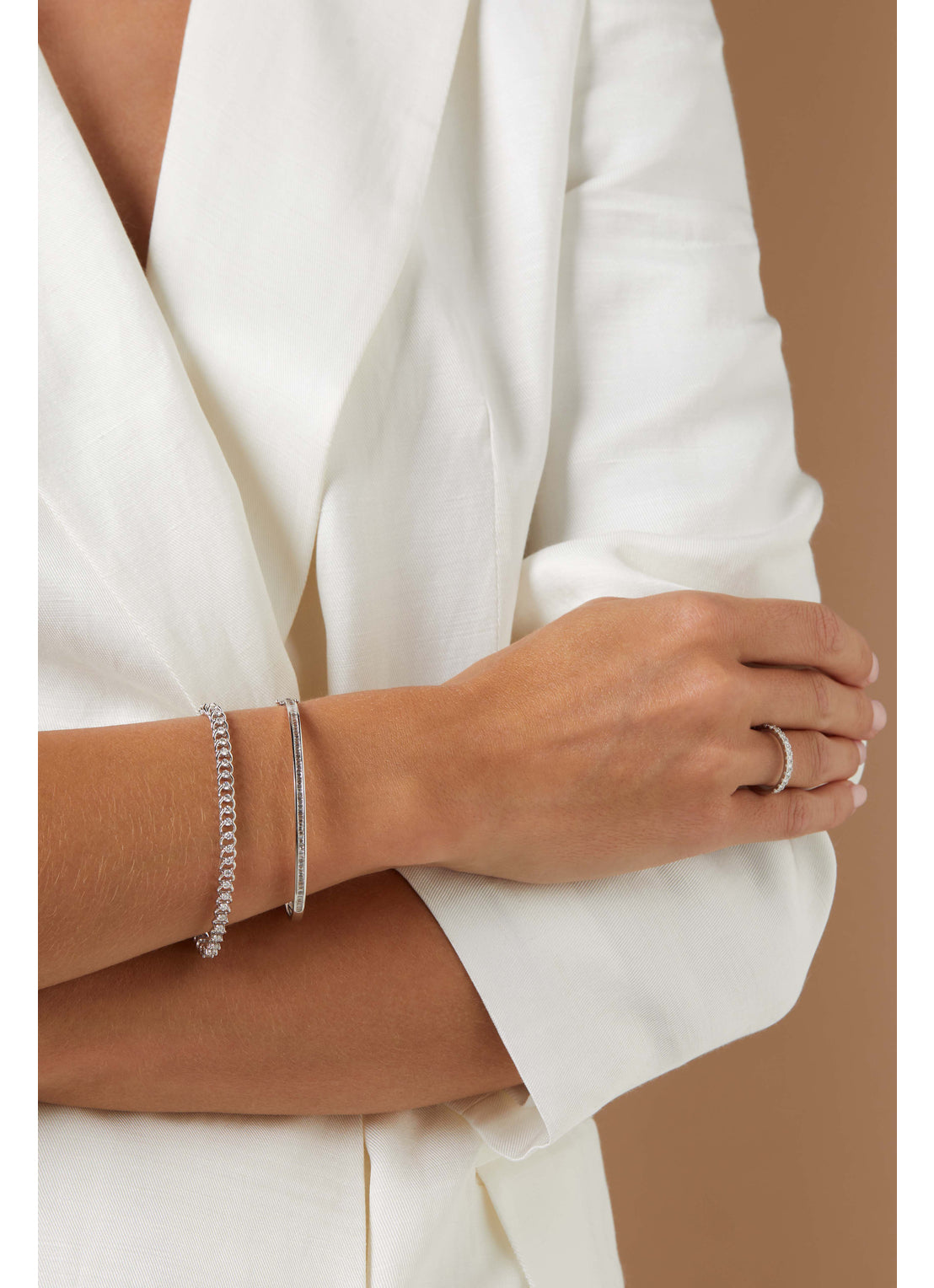 White gold bracelet, 0.86 ct diamond, gallery