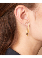 Yellow gold ear jewelry, 0.39 ct citrine, ensemble