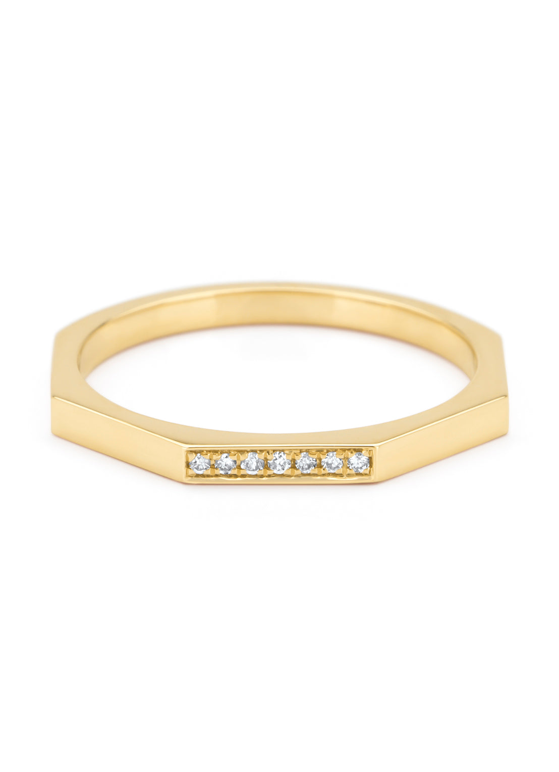 Yellow gold ring, 0.03 ct diamond, Ensemble