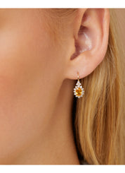 Yellow gold ear jewelry, 1.21 ct yellow sapphire, Eden