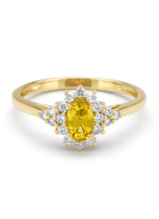 Yellow gold ring, 0.60 ct yellow sapphire, Eden