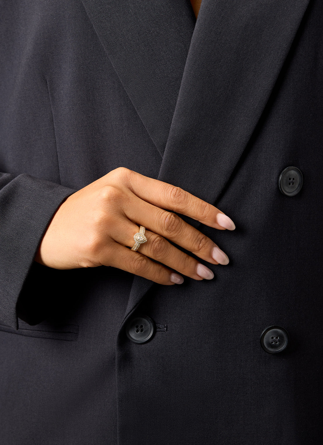 Geelgouden ring, 0.50 ct diamant, Petite Romance